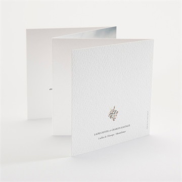 Faire-part mariage belle intimité accordéon - Dos du faire-part