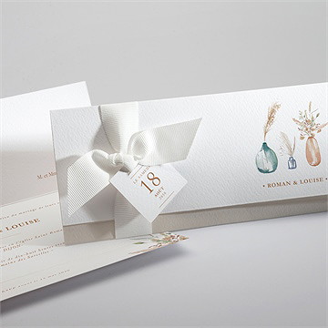 Faire-part mariage beauté délicate pochette