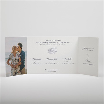 Faire-part mariage tourbillon ensemencé - Intérieur du faire-part