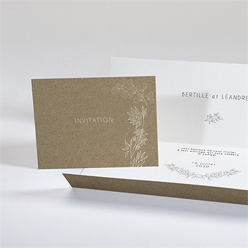 Faire-part mariage festivités pochette - Intérieur du faire-part