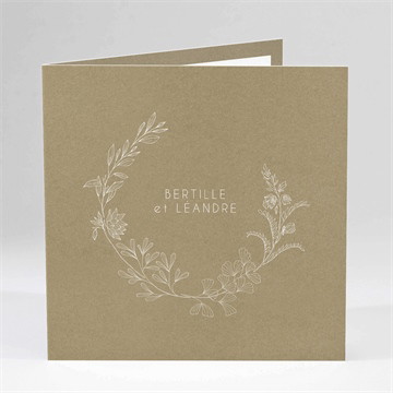 Carte pliée - carré