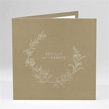 Faire-part mariage festivités carré plié