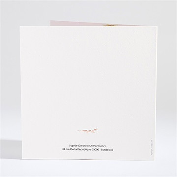 Faire-part mariage noblesse dorure - Dos du faire-part