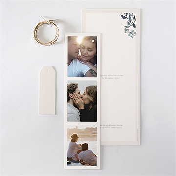 Faire-part mariage bel eclat superposition - Vue d'ensemble