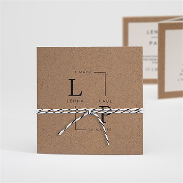 Faire-part mariage liés accordéon
