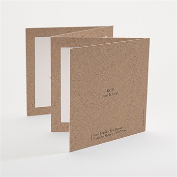 Faire-part mariage liés accordéon - Dos du faire-part