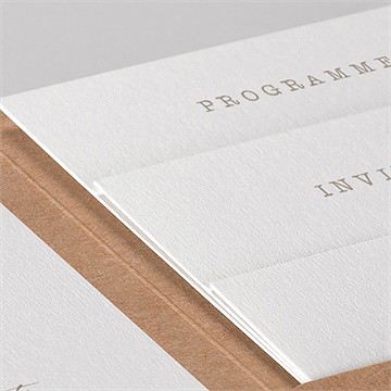 Faire-part mariage lierre grimpant pocketfold - Détail du faire-part