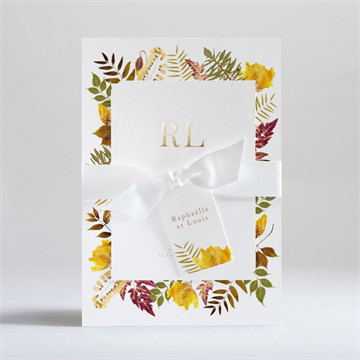 Faire-part mariage subliminal dorure