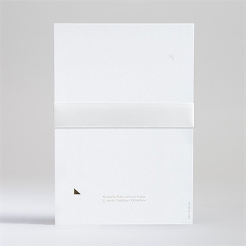 Faire-part mariage subliminal dorure - Dos du faire-part