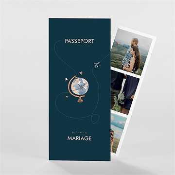 Faire-part mariage notre passeport photomaton