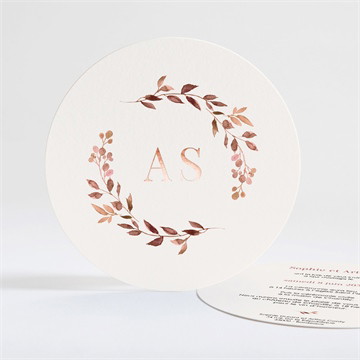 Faire-part mariage noblesse rond