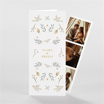 Faire-part mariage céleste photomaton