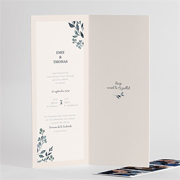 Faire-part mariage bel eclat photomaton - Détail de l'intérieur