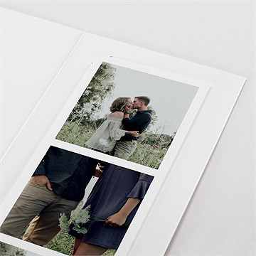 Faire-part mariage feuillage d'été photomaton - Détail du faire-part