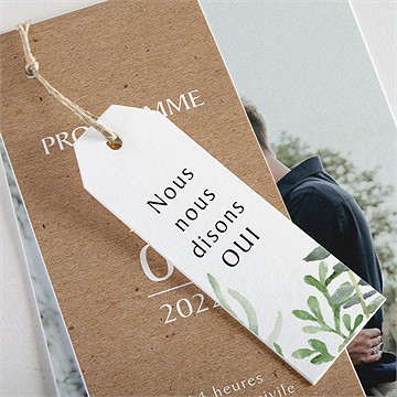 Faire-part mariage love power superposition - Détail du faire-part