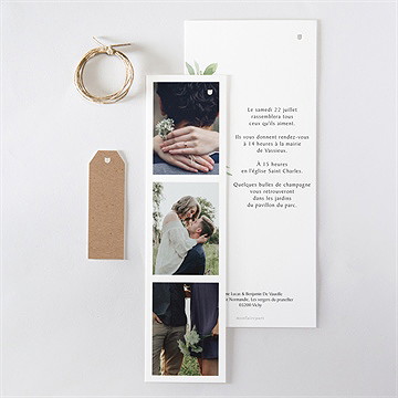 Faire-part mariage love power superposition - Dos du faire-part