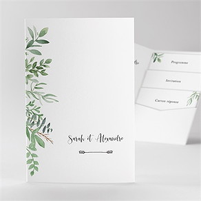 Faire-part mariage balade champetre pocketfold