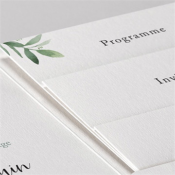 Faire-part mariage balade champetre pocketfold - Détail du faire-part