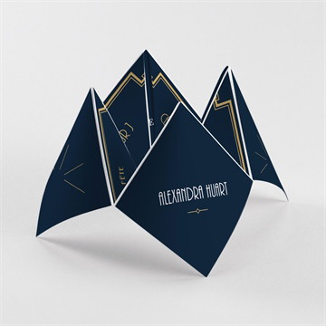 Faire-part mariage art déco origami