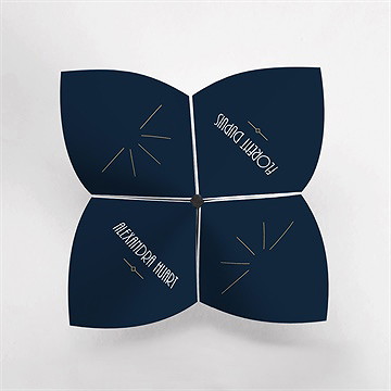 Faire-part mariage art déco origami - Côté gauche du faire-part