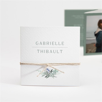 Faire-part mariage poésie d'aquarelle accordéon