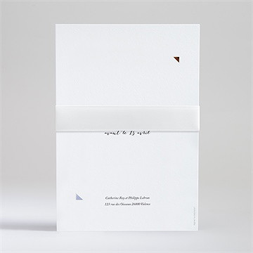 Faire-part mariage sur le sable superposition - Dos du faire-part