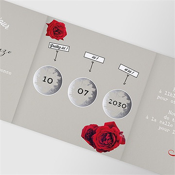 Faire-part mariage la surprise accordéon - Détail du faire-part