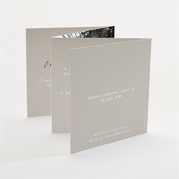 Faire-part mariage la surprise accordéon - Dos du faire-part