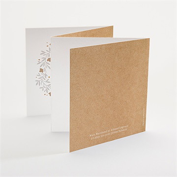 Faire-part mariage gravure accordéon - Dos du faire-part