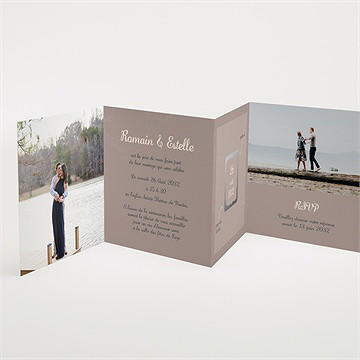 Faire-part mariage le duo accordéon - Intérieur du faire-part