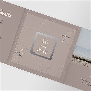 Faire-part mariage le duo accordéon - Détail du faire-part