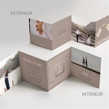 Faire-part mariage le duo accordéon - Vue d'ensemble