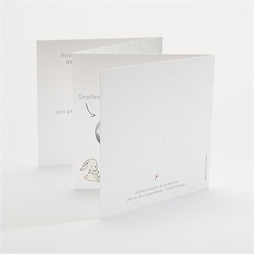 Faire-part naissance poésie aimantée accordéon - Dos du faire-part