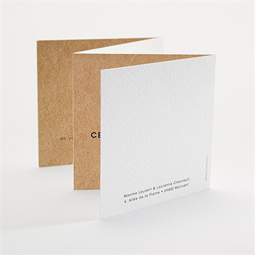 Faire-part mariage amour ! accordéon - Dos du faire-part