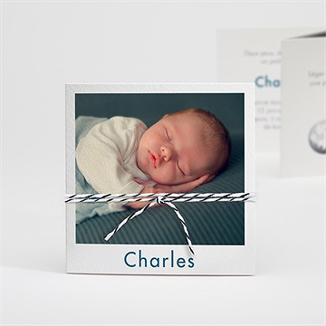 Faire-part naissance petits portraits accordéon
