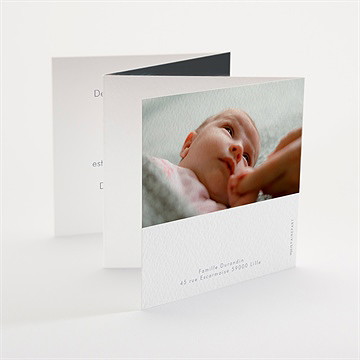 Faire-part naissance petits portraits accordéon - Dos du faire-part