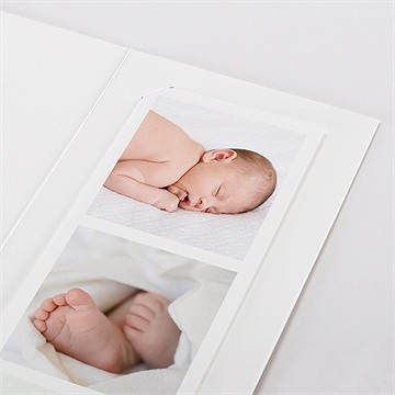 Faire-part naissance tendre silhouette photomaton - Détail du faire-part