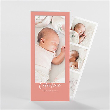 Faire-part naissance sa clarté photomaton