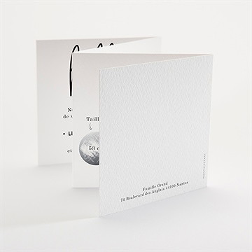 Faire-part naissance hello en photos accordéon - Dos du faire-part