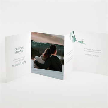 Faire-part mariage grande esquisse accordéon - Intérieur du faire-part