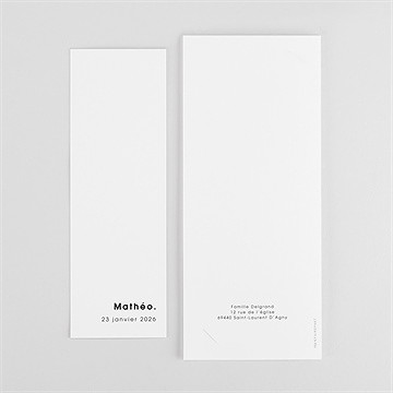 Faire-part naissance absolu moderne photomaton - Dos du faire-part