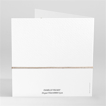 Faire-part naissance be happy ensemencé - Dos du faire-part