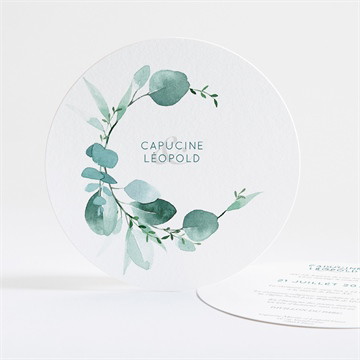 Faire-part mariage grande esquisse rond