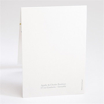 Faire-part naissance nuit étoilée carte pliée - Dos du faire-part