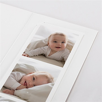 Faire-part naissance joli petit mobile photomaton - Détail du faire-part