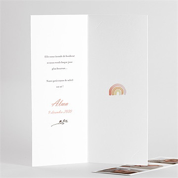 Faire-part naissance joli petit mobile photomaton - Détail de l'intérieur