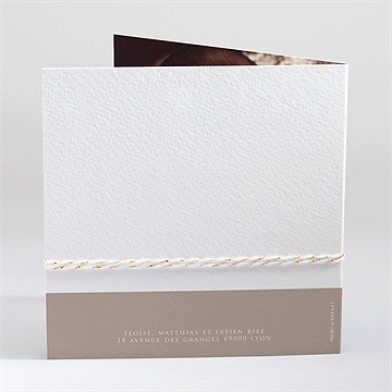 Faire-part naissance 3 délicates photos plié - Dos du faire-part