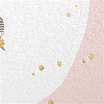 Faire-part naissance alphabet en fantaisie rond - Marquage à chaud OR