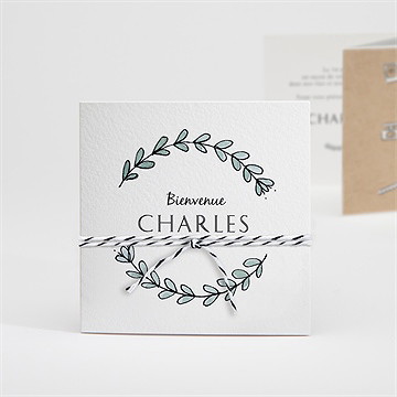 Faire-part naissance petite merveille accordéon