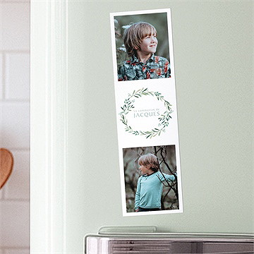 Faire-part communion végétal et couronne magnet